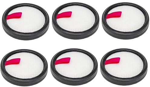 StarRing 2/4/6 Pcs Replacement Filter HEPA Filters for Cecotec for INSE K370 N370 N300 Bagless Cordless Vacuum Cleaner Accessory Parts Washable and Reusable Filtes (6 PACK)