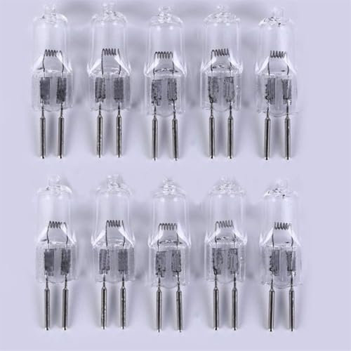 UGEFKMQ 10PC G5.3 36V 50W Halogen Bulb Warm White Mechanical Light Bulb G5.3 36V 35W Halogen Lamp GU5.3 Bi-Pin Base Dimmable 20W
