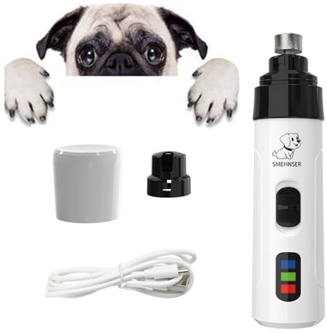 SWZEC Original OrthoPfote OrthoTrimmer Elektrischer Krallenschleifer für Hunde - Gentle Trim Sicherheits Hunde Nagelschleifer Effizientes Krallenschneiden zu Hause(Weiß)