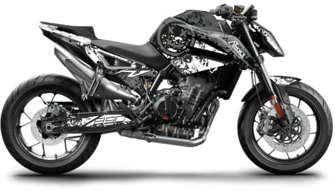 Arider Dekor passend für KTM Duke 790 2017-2026 | Motorrad Aufkleber Set zum Selbstaufkleben | UV-beständiger Lack-und Verkleidungsschutz | Folierung mit Luftkanal-Technologie | Made in Germany