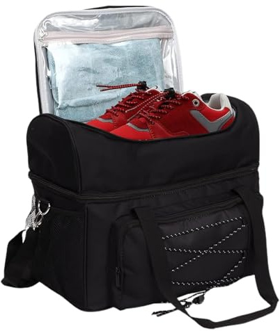 Generisch Bowlingtasche für 2 Bälle, Bälle,Tragetasche Bowling mit gepolstertem Riemen und Ballhalter - -Tragetasche gepolsterter Trennwand