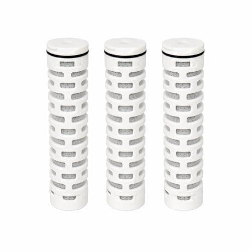 BAYTIZ ® Filtre de remplacement Pour Gourde Filtrante (x3) - Cartouche Filtrante en fibre de Charbon Actif Élimine Gout et odeur de l'eau Potable Robinet Purificateur Paille d'eau Cuisine Plastique