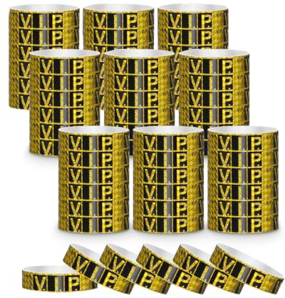 QEDBOJE 100 Pulseras de Tela Personalizadas, Banda Tejida Suave y Ajustable, Transpirable, Ideal para Fiestas, Registro de Eventos y Actividades Grupales