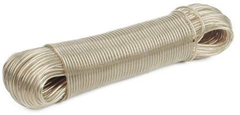 CENBEN Tendedero con Revestimiento de Plástico Cable de Acero Resistente -50 M Transparente