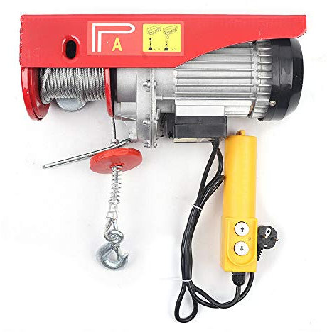 Palan électrique 1450 W,poulie électrique capacité du double câble élévateur de chaîne en acier, treuil Palan à chaîne pour Chariot Élévateur, Entrepôts, Chantiers