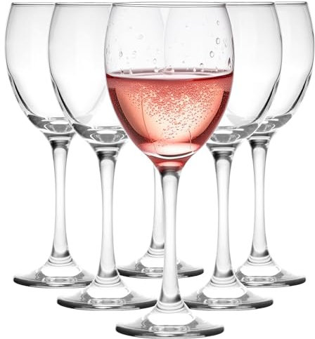 Glasmark KROSNO 1992 Juego De 6 Copas De Vino De 0,3 L Vino Tinto Y Blanco Aptas Para Lavavajillas Transparente 6 x 300 ml