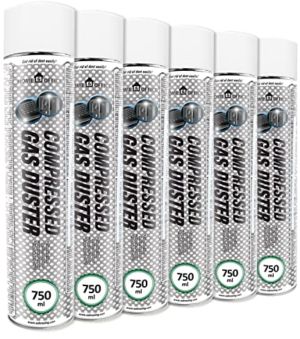 AABCOOLING 6 x 750ml Home&Office Druckluftspray K1 Druckluft, Staubgebläse, Druckluft Reinigung, Büromaterial, Reinigungsgeräte