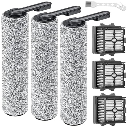 BYOFI Floor One S5 Replacement Parts for Tineco Floor ONE S5/Floor One S5 Pro Smart Cordless Wet Dry Vacuum Cleaner,Tineco Accessories inclue 3 HEPA Filters & 3 Brush Rollers