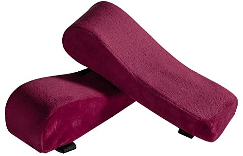 Extra dicke Stuhl Armlehne Kissen Ellenbogen Kissen Druckentlastung Büro Stuhl Gaming Speicher Schaumstoff Armlehne Pads für Ellenbogen und Unterarme Druckentlastung (Rot)