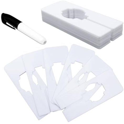 YAVO-EU 30 Piezas Separadores de Talla de Estante de Ropa, Separadores Tamaño de Ropa Colgadores Divisores, Ropa Divisores Tamaño para Armario y Tienda de Ropa (Blanco)