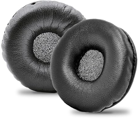 Cuscinetti Cuffie 80mm, QeeFop 1 Paio 80mm Cuscinetti Compatibile con Sony Philips ATH Sennheiser (Nero)