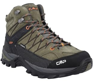 CMP Rigel Mid Trekking Shoes WP, Zapatos de Trekking Hombre, Olive Flame, 43 EU