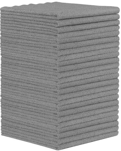 Orighty mikrofiber rengöringsduk – 24-pack, grå rengöringstrasor 30 x 28 cm