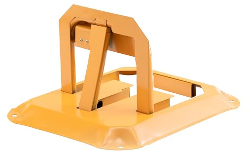 Absperrpfosten Parkplatzsperre Parkpfosten Klappbar Stahl Klapppfosten mit 3 Schlüssel Parkplatz-Barriere Reflexstreifen Robust Standfuß Sperrpfosten (V53)
