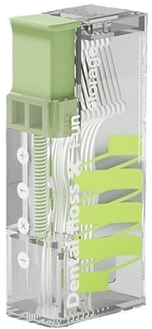 Dental Floss Box Automatically pops up for Home use, high-end Portable Portable mini Toothpick Tube, Toothpick line, Dental Floss Stick Storage Box, Teeth Cleaning (Matcha Green, One Size)
