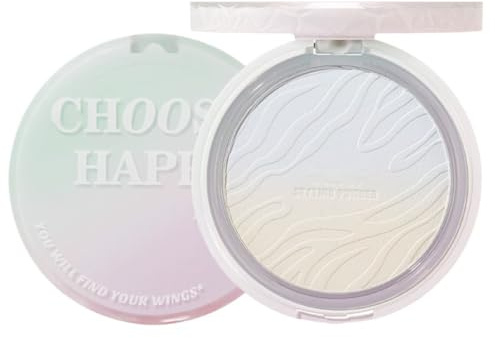 KARLOR Compact Powder Palette Mattifying Setting Powder Color Correcting Fixing Pulver Face Makeup Finish, Compact, Lightweight for Oil Control, Anti-Shine 02#