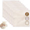 8 pièces Étamine Alimentaire 50x50cm Tissu Ourlé Mousseline Alimentaire, Lavable Réutilisable Grade 100 Toile en Coton Pur Non Blanchi, Passoire pour Filtrer Fromage Beurre Jus Lait de Noix