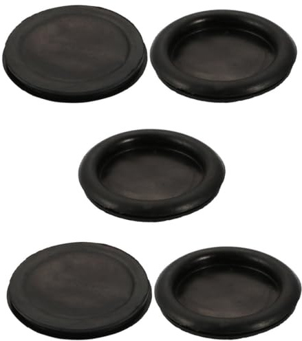 ROWORKX 70mm Rubber Blanking Grommets, 5Pcs Black Round Rubber Hole Plugs & Cable Protectors for Wiring, Automotive, Marine, Plumbing & Electrical Applications | Round Rubber Design, Protects Cables and Wires, For Automotive, Marine, Plumbing and Electrical Applications