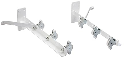 Sauvic Stendibiancheria da parete con 6 fili acciaio plastificato bianco