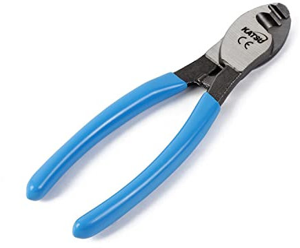 KATSU Cable Cutter Wire Stripper 150mm (6), Heavy Duty Cutting Plier for Aluminum Copper Wires 417343