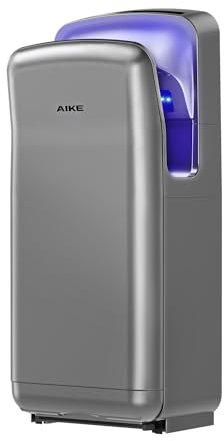 AIKE AK2005H Asciugamani Elettrico Bagno con Filtro Hepa, Asciugamani Commerciale Professionale, con Sensore, Aspetto Classico, Asciugatura in 7-10 Secondi, 1750-2050 W