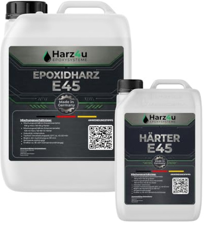 Fair MP-Chem Epoxidharz Set - 20kg Set – Transparentes Resin Gießharz mit Härter – Epoxy Resin für Holz, Kunstharz Gießen & Bastelprojekte