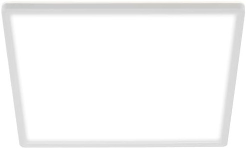 BRILONER - Lampada da soffitto LED a luce indiretta, piatta, colore luce bianca neutra, lampada, plafoniera, pannello LED, lampada da cucina,18W, 2.400lm, 4.000K, 29,3x29,3x2,8 cm, bianco