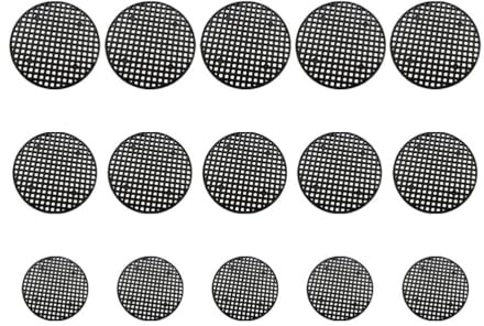 Healifty 150 Piezas Almohadillas de Malla para macetas Redondas Huecas Redondas de plástico Transpirable Estera de Rejilla de Fondo Neto para Suministros de jardín de Plantas Bonsai