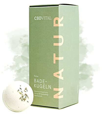 CBD Badekugeln - 3 Stück | 100% vegan & natürlich | Badebomben für besondere Entspannungsmomente mit Cannabidiol | Für Ausgeglichenheit & Balance | Für jeden Hauttyp geeignet | CBDVITAL