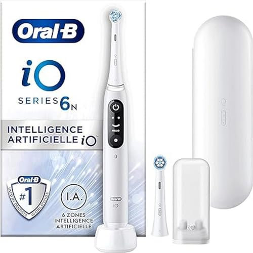 Oral-B iO 6N Elektrische Zahnbürste, Weiß, Reiseetui
