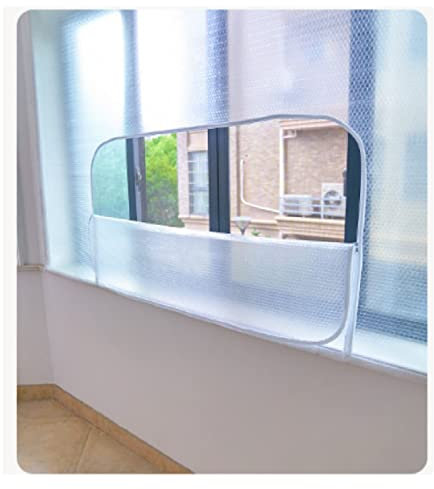 STRMAX Thermo Cover Fenster-Isolierfolie,Planen-Fenster-Isolierset, Kann Kalte Windschutzscheiben-Fensterfolie, Fenster- Und Tür-Isolierfolie Mit Reißverschluss In Benutzerdefinierter Größe Schneiden