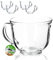 KADAX Bicchieri da tè con manico, 480 ml, in vetro, lavabili in lavastoviglie, per bevande calde e fredde, tazze da caffè, bicchieri da succo, bicchieri in vetro (480 ml/4 pezzi)