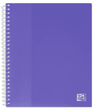 OXFORD Spiral skolliv A5 dokumentskydd 80 vyer/40 fickor polypro omslag lila
