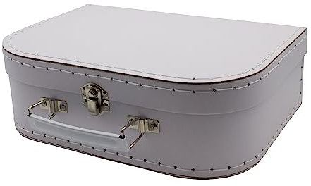 GICO Pappkoffer weiß zum selber Gestalten für Geschenke - Geschenkverpackung oder zum Basteln (M)