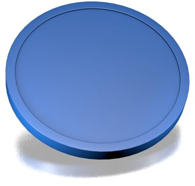 CombiCraft jeton de Caddie Vierge en Plastique avec Le Format d'une pièce d'un Euro - Bleu - 100 pièces