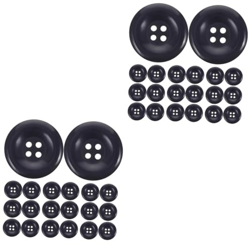 STOBOK 100 Stk dunkelblaue Knöpfe elegant abziehlehre desouses kleiber blaues Ersatzknöpfe selbstgemachte Kleidungsknöpfe Knöpfe für Mäntel Mode schmücken Sammelalbum Knopf Harz