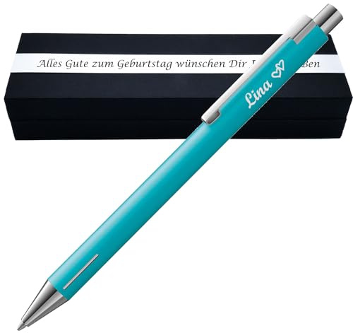 Juwelier Schönschmied L A M Y Econ Kugelschreiber mit Gravur als Geschenk | Geschenkverpackung inklusive Wunschgravur | schwarz schreibend | hochwertiges Metall | personalisierte Kullis | | PS319Box2