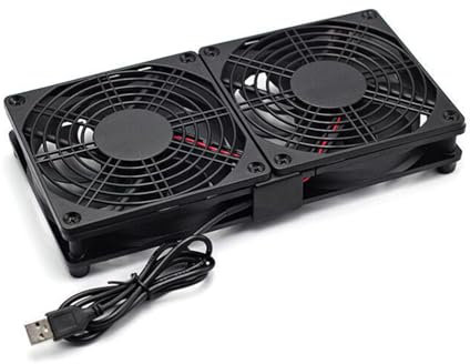 Multi Use 120 mm USB Powered Fan for Enhanced Cooling of Routers Workstation and Gaming Laptop Stands