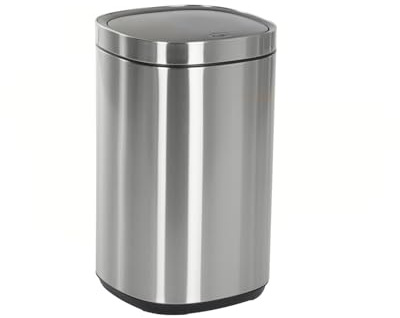 PAPELERA INOX PP 30X30X51 30L TOUCH MATE PLATEADO