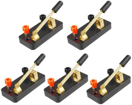 VISSQH 5 Stück Einpolige Messer Schalter SPDT Messerschalter Experimenteller einpoliger Schalter physikalische Elektrizität schalter für DIY Basic Electric Circuit Experiment