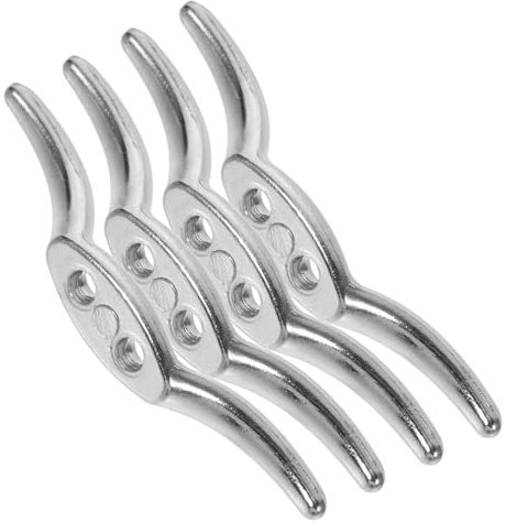 Cabilock 4pcs Metal Blind Cord Winders with Silver Hooks for Roller and Vertical Blinds, Sturdy Cord Cleats for Child Safety in Home and Living Room