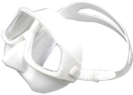 RLVYTA Schnorchelmaske Weitwinkel-Schnorchelmaske, Antibeschlag-Taucherbrille, Schnorchel-Schwimmmaske für Tauchen Vollgesichtsmaske(White)