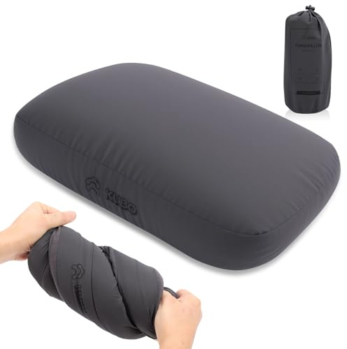Cuscino da campeggio in memory foam, per viaggi all'aperto, zaino in spalla ed escursioni