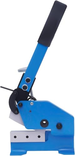 125mm Sheet Metal Shear, Hand Lever Shear Metal Cutter Tool with Adjustable Compression Clamp, Cut Thick 6mm-12mm, Manual Metal Shear Cutter, for Processing Various Hard Metal Plates