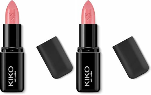 KIKO Milano Smart Fusion Lipstick 406, Reichhaltiger, Nährstoffspendender Lippenstift Mit Strahlendem Finish (Packung mit 2)