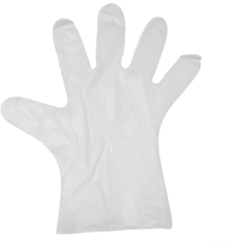 Guanti in TPE di grado da laboratorio, 100 pezzi di vinile trasparente, lattice, adatti per la preparazione degli alimenti, la pulizia e l'artigianato (M)