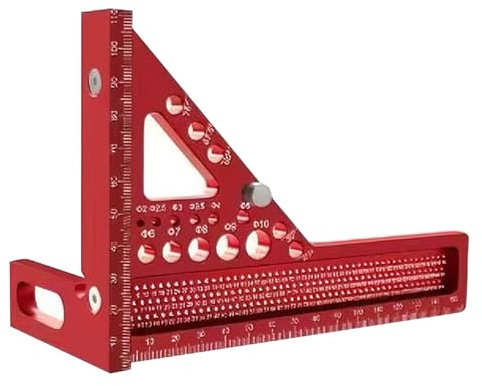 Winkelmesser, Zimmermannswinkel, Anschlagwinkel, 22,5°–90°, Hohe Präzision, Aluminiumlegierung, Geeignet Für Schreiner, Ingenieure Und Handwerksbegeisterte (Große Größe, 13,8 cm lang)