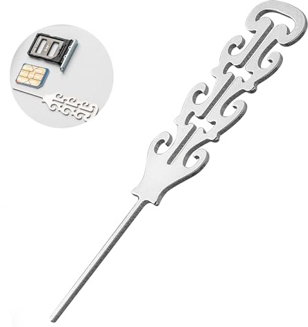 Bangcheer 10PCS SIM Card Removal Tool Set, Engraved Stainless Steel SIM Ejector Pins with Lanyard, Universal SIMcard Tray Opener for iPhones, Samsung, iPads, WiFi Routers, Tech Gift