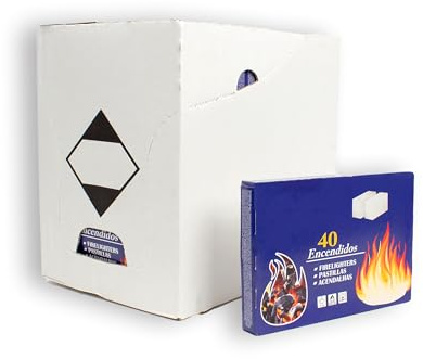 BESCH Pack 24 Pastillas de Encendido para Barbacoas y Chimeneas – Encendido Rápido y Seguro – Iniciador de Fuego Sólido para Leña, Carbón y Fogatas – Ideal para Camping y Exterior