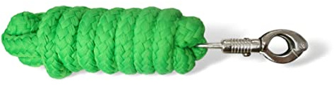 Führstrick mit Panikhaken für Pferd - Anbindestrick in verschiedenen stylischen Designs, Führleine, Anbindeseil Pony, Esel, Ziege (Hellgrün)